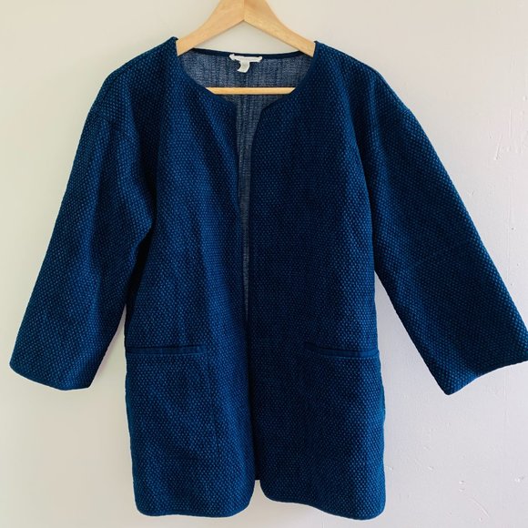 Eileen Fisher Jackets & Blazers - EILEEN FISHER Long Casual Cotton Indigo Jacket